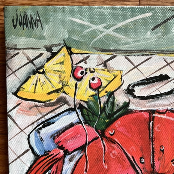 JOANNA Art 20" x 16" Lobster Seafood on Plate Canvas Ready to Hang - Picture 2 of 7